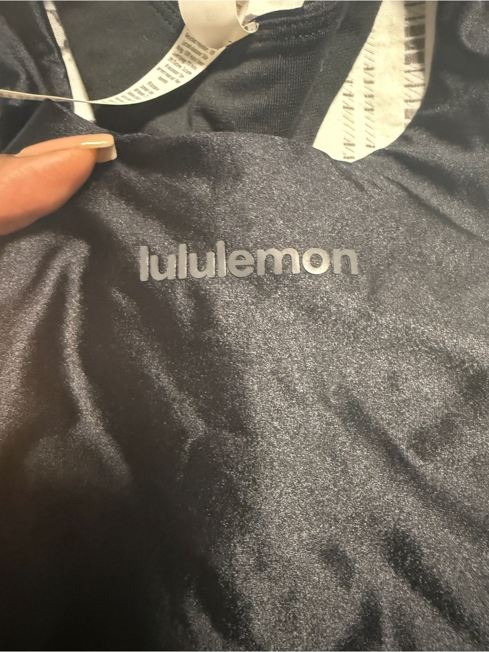 lululemon Black Women's Tank with Reflective Logo with matching leggings